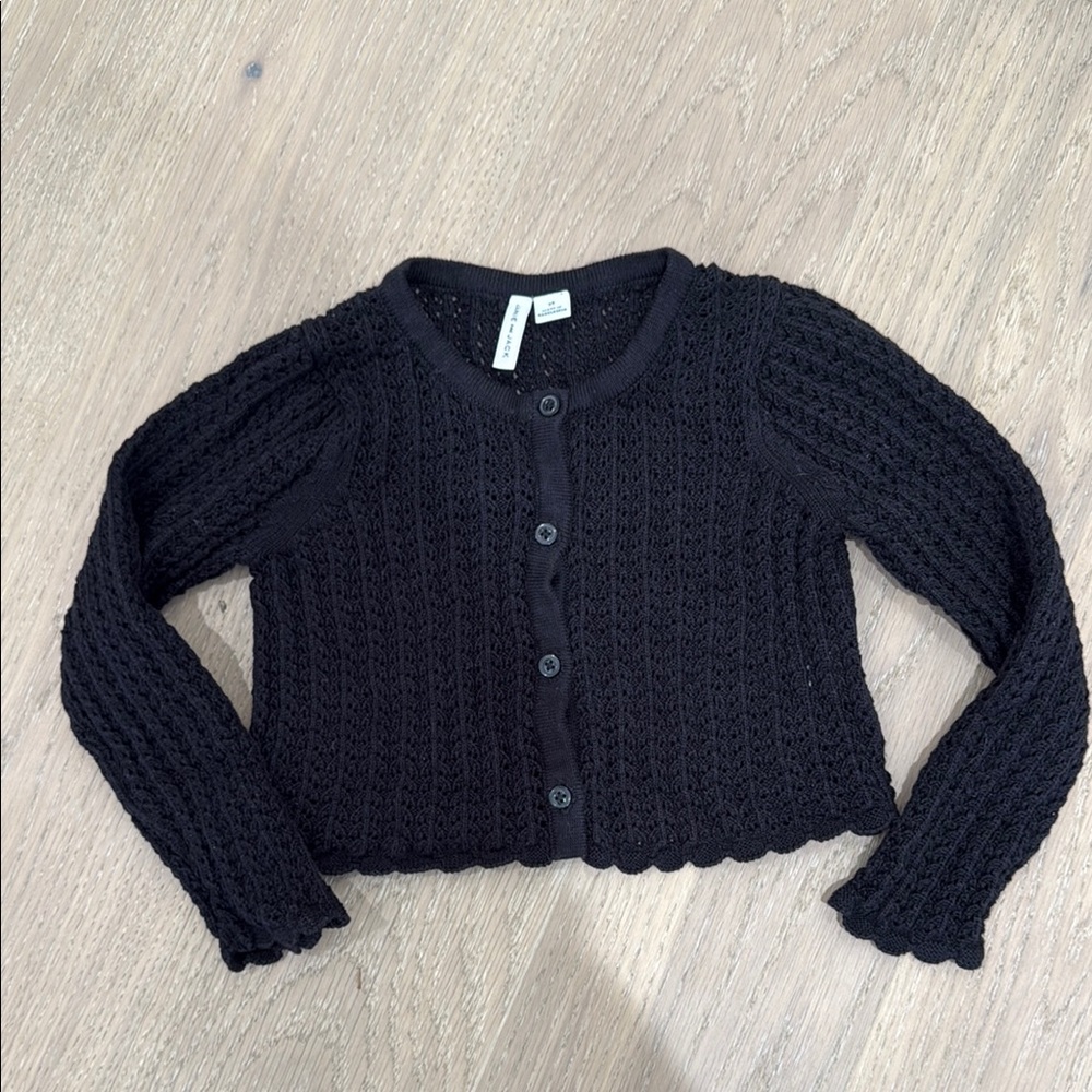 Toddler girls size 2 black knit Janie and Jack Sweater